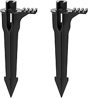 GOODSMANN 2-Pack Metal Landscape Light Stakes - Durable Aluminum Replacement Spikes 3/4-14NPSM for Path Lights & Low Voltage Outdoor Lighting