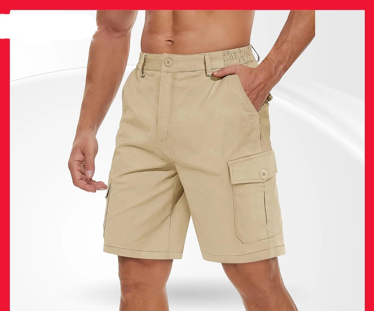 Summer Breathable Cotton Cargo Shorts Mens Casual Multi-Pockets Twill Work Shorts Hiking Tactical Short Pants for Man
