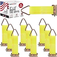 Vista 1 de Boxer Tool - Paquete de 10 correas de cuerda E-Track de 2 x 6 pulgadas, accesorios de amarre de carga con accesorios de resorte E-Track