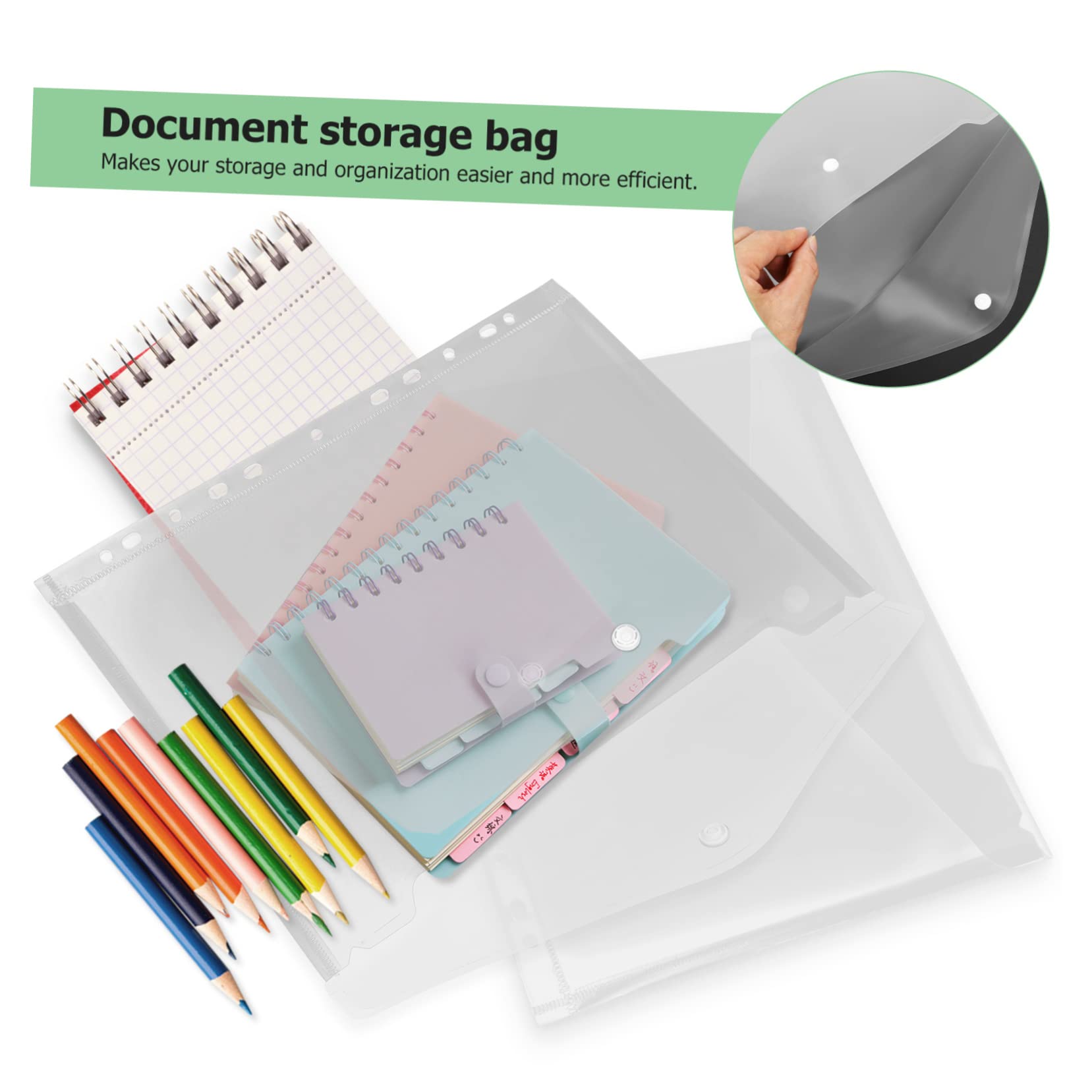 A4 Binder Pockets 20 Pezzi in Pp Trasparente 11 Fori