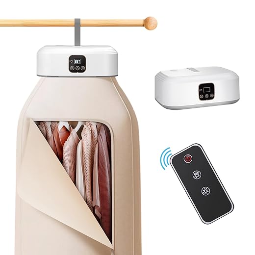 Portable Clothes Dryer,Mini Laundry Dryers with Remote Control, Small Compact Foldable Electric Drying Machine with Dry Bag for Travel,RV, Home,Apartment