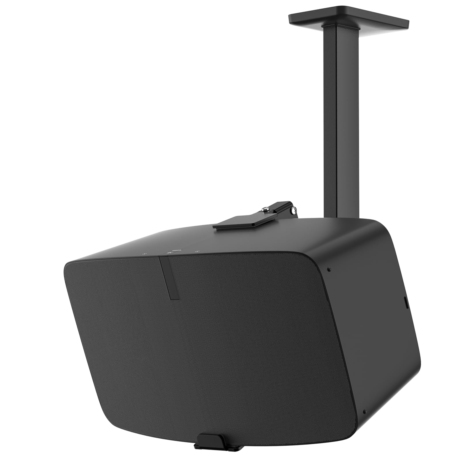 Supporto da soffitto per Sonos Five & Sonos Play 5 Gen 2, inclinabile e orientabile, robusto materiale metallico fino a 13,6 kg, con cuscinetti antigraffio, materiale di fissaggio a parete incluso