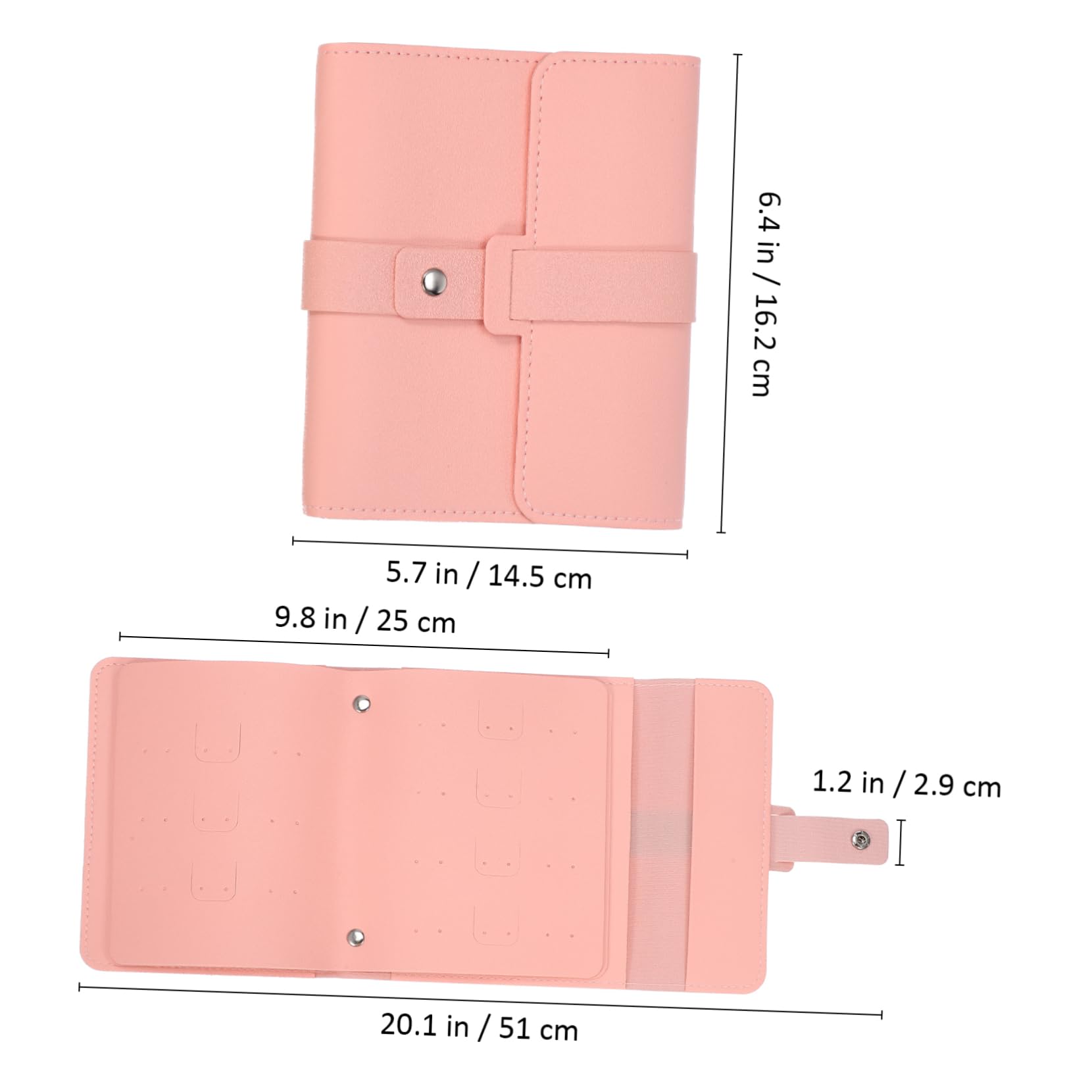 HOLIDYOYO Jewelry Roll Organizer Travel Earring Bag Earring Organizer Book Portable Jewelry Bag Easy Maintenance Pu Material