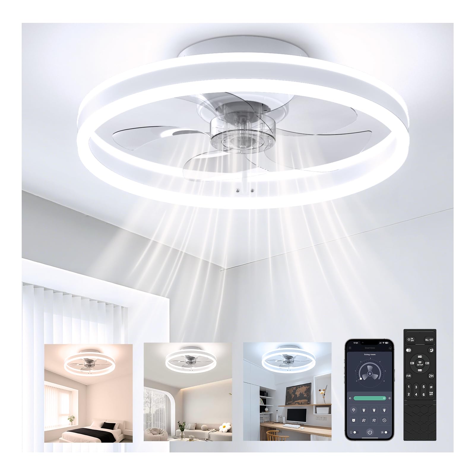 Amazon | シーリングファンライト 6畳-8畳 coizabera 正逆回転 空気