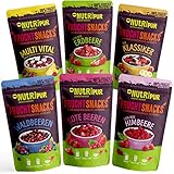 🍓 Der leckere FRUCHT SNACK – Schonend Getrocknetes Obst! Zur Herstellung werden über 1KG frisches Obst verwendet! 6 Packungen mit unterschiedlicher Trockenfrüchte Mischung für maximale Abwechslung