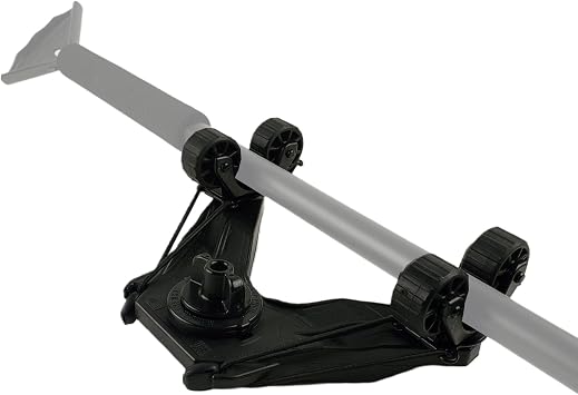 YakAttack DoubleHeader with Dual ParkNPole RotoGrips | Offset Kayak Stakeout Pole Holder with Track Mount | Compatible with 0.84 Poles, LockNLoad Accessories & GearTrac Systems | Made in USA