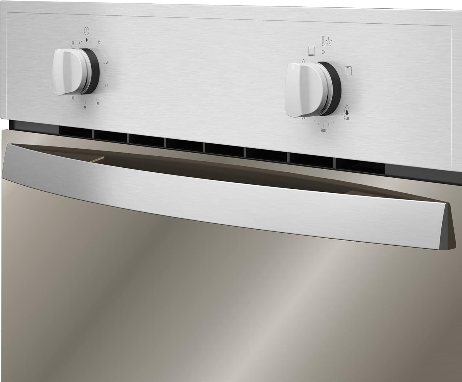 Жакын план view of the control knobs on the Teka HBB 724 G RX Gas Oven