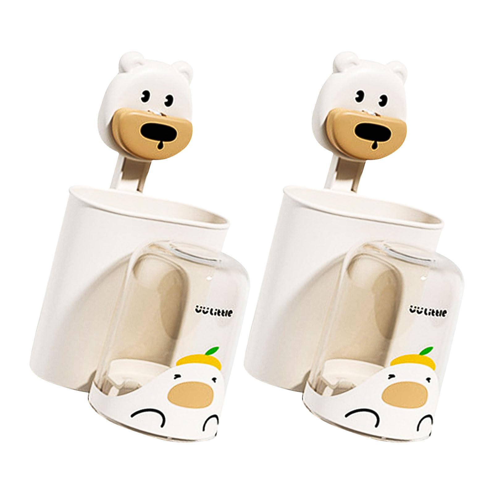 Kids Bathroom Toothbrush Cup Holder with Suction Cup Storage Rack Wall Mount Not Drilling Required Toothbrush Stand Suction Storage Rack