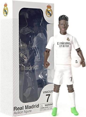 Miniatura 8 de Banbo Toys Real Madrid CF Kylian Mbappe Figura de acción de fútbol coleccionable de 8 pulgadas