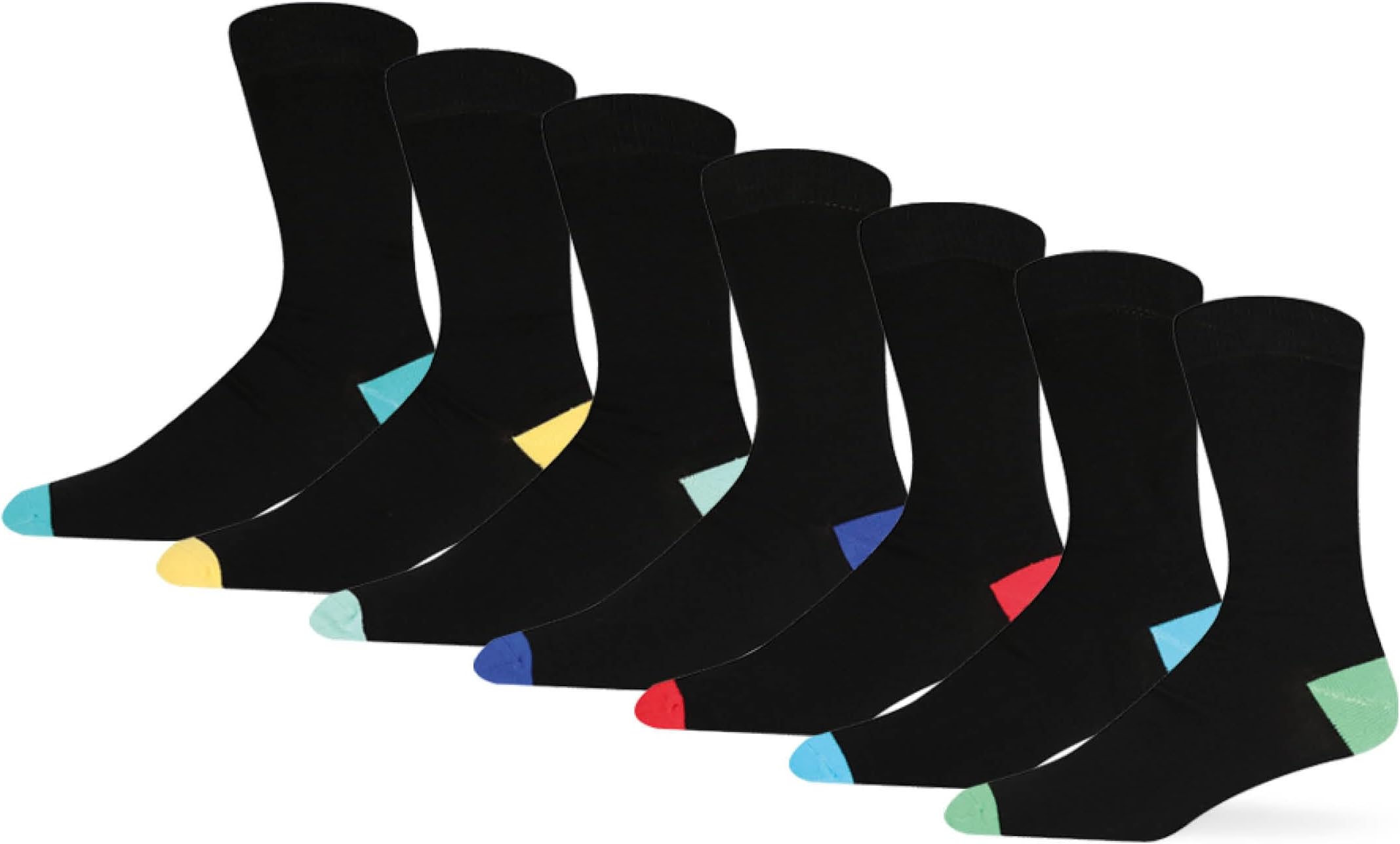 Mens Bamboo Crew Socks (7 Pairs Multipack) – Super Soft, Moisture Wicking, Antibacterial, Breathable. Ideal for Work, Casual or Boys School Socks. Crafted By Team Behind Pringle Mens Socks. UK 7–11
