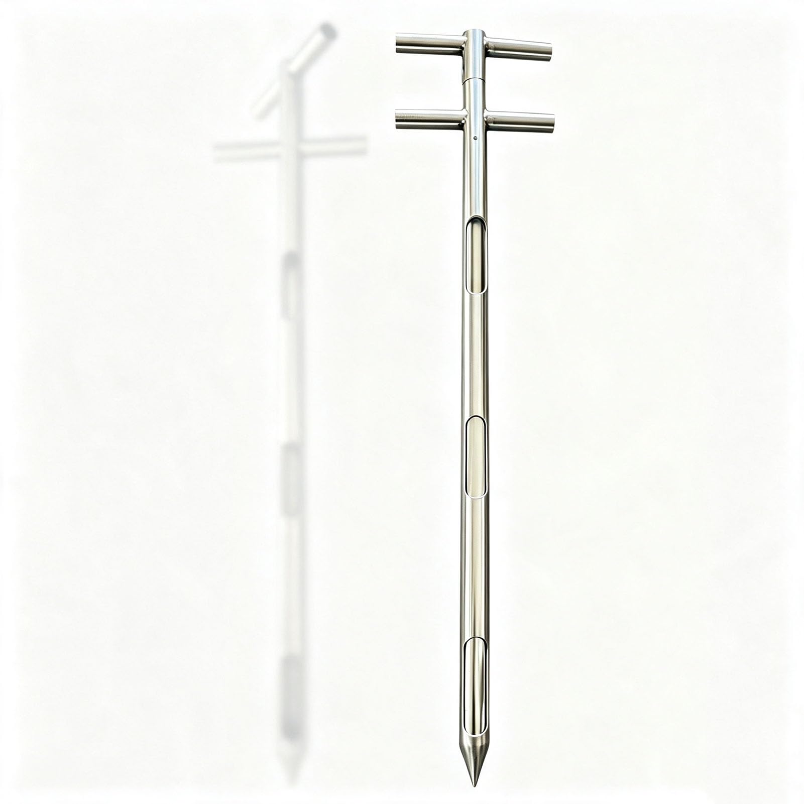 Campionatore Cereali in Acciaio Inox con Doppio Tubo Rotante smontabile e Maniglia a T per Mais, frumento, mangimi Pellet e Materiali sfusi,Ø38 mm,1.2m