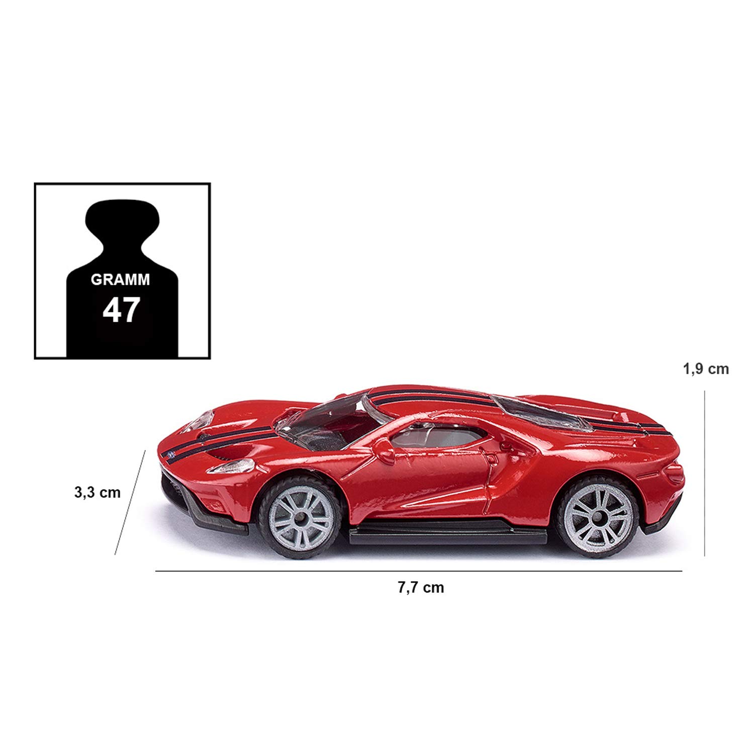 Amazon.com: Siku 1526, Ford GT Classic Sports Car, Metal/Plastic