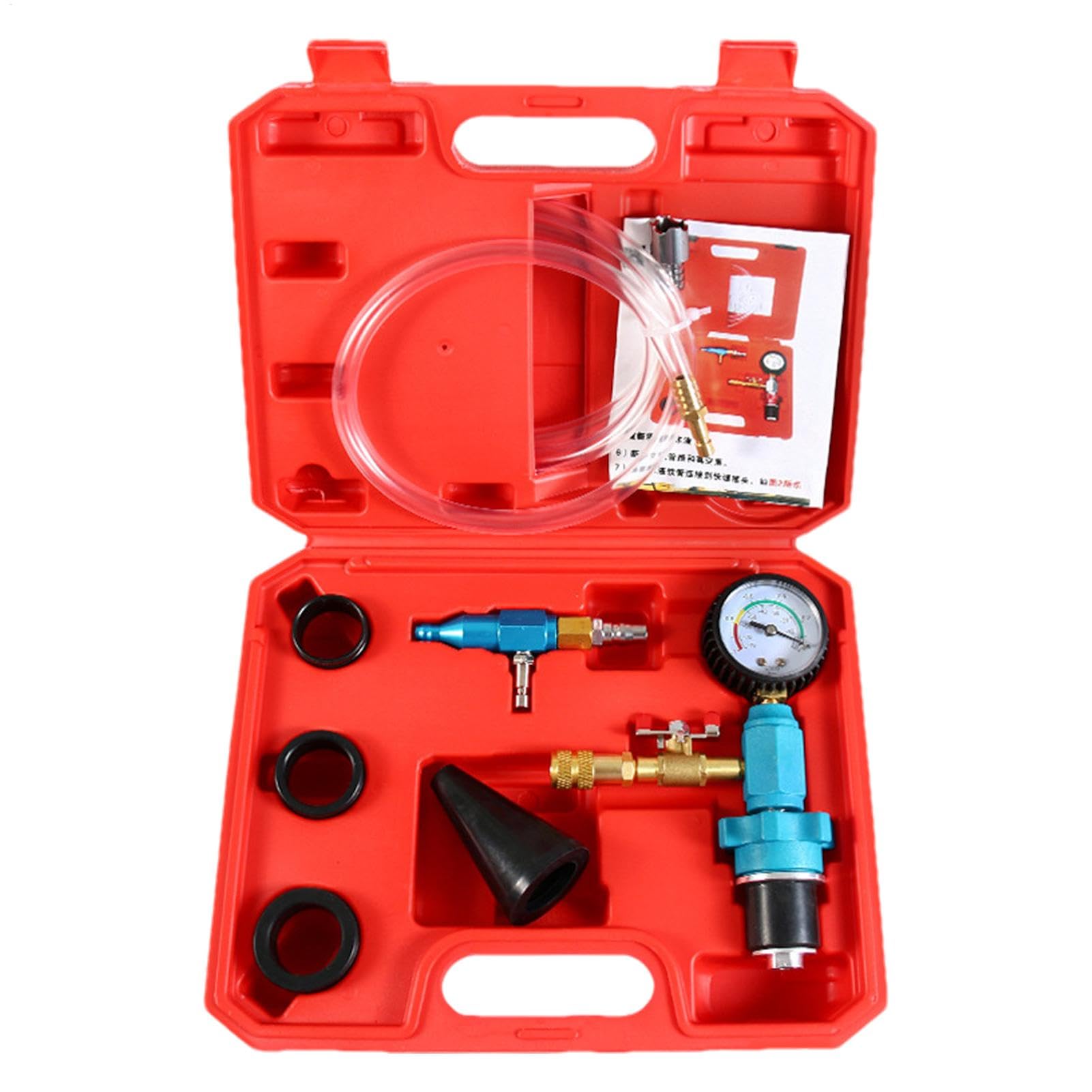 24444 Kit de remplissage de système de refroidissement 5 adaptateurs – Élimine l'air piégé, teste les conduites de chauffage et de radiateur pour les fuites, outil de remplissage sous vide, testeur de