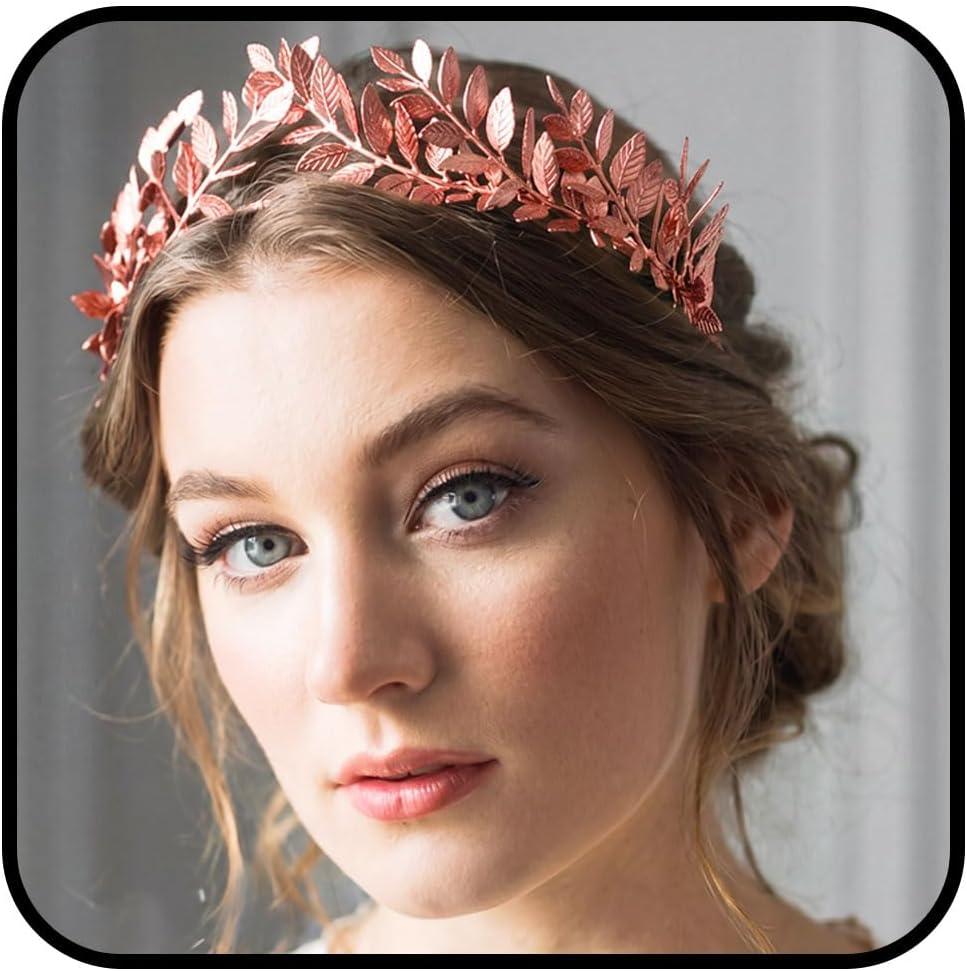 JEAIRTS Gold Leaf Crown Greek Goddess Accessories for Women