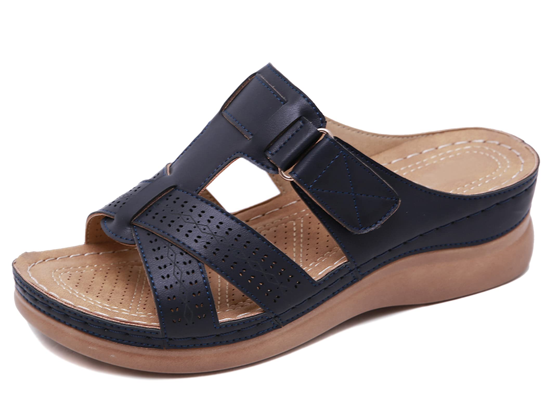 SMajong Ciabatte Donna Ortopedico Estive Moda Pantofole Donna Sandali Punta Aperta Con Zeppa Antiscivolo Scarpe Spiaggia