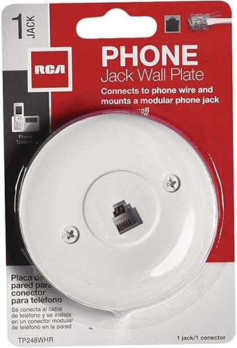 Miniatura 2 de AUDIOVOX TP248WHN - Conector de pared redondo para teléfono, color blanco