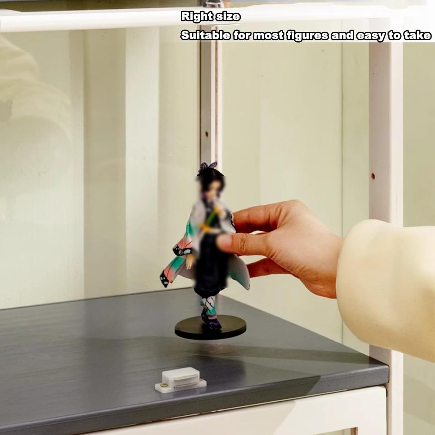 Display Cabinet Toys Display Shelf，Display Cabinet for Collectibles/Flip Door Cabinet Display Shelf，Curio Cabinet，Display Case with Acrylic Cabinet Door，Cabinet Doorsealed Dustproof Easy to