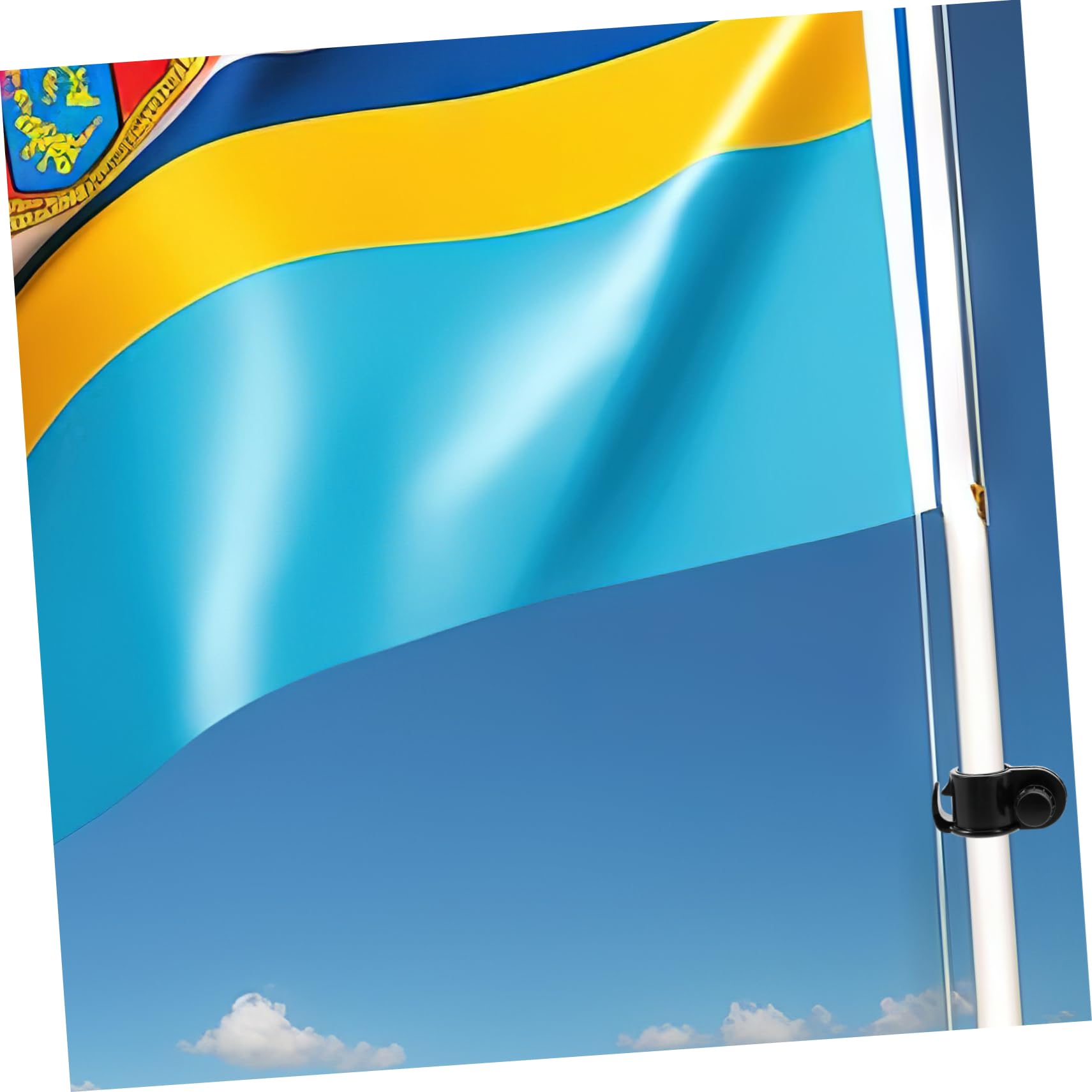 Kisangel 10pièces Clips De Mât De Drapeau Plastique Support pour Drapeaux De Plage Accessoires pour Mâts Extérieurs
