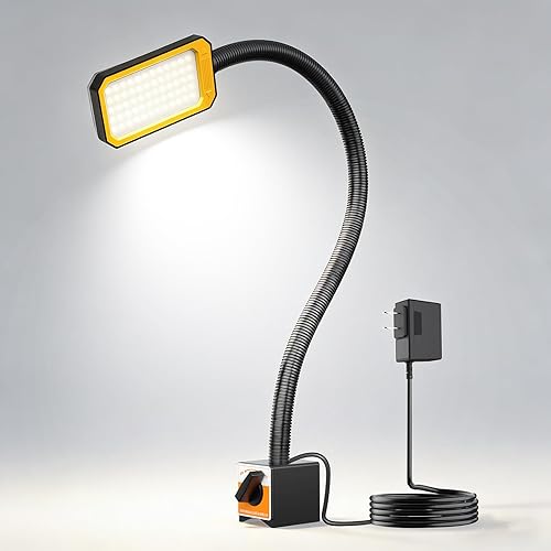 Miniatura 7 de Luz LED para máquina, lámpara de cuello de cisne, luz de cuello de cisne con abrazadera, 2500 lúmenes, 120 voltios, con base de abrazadera, ideal