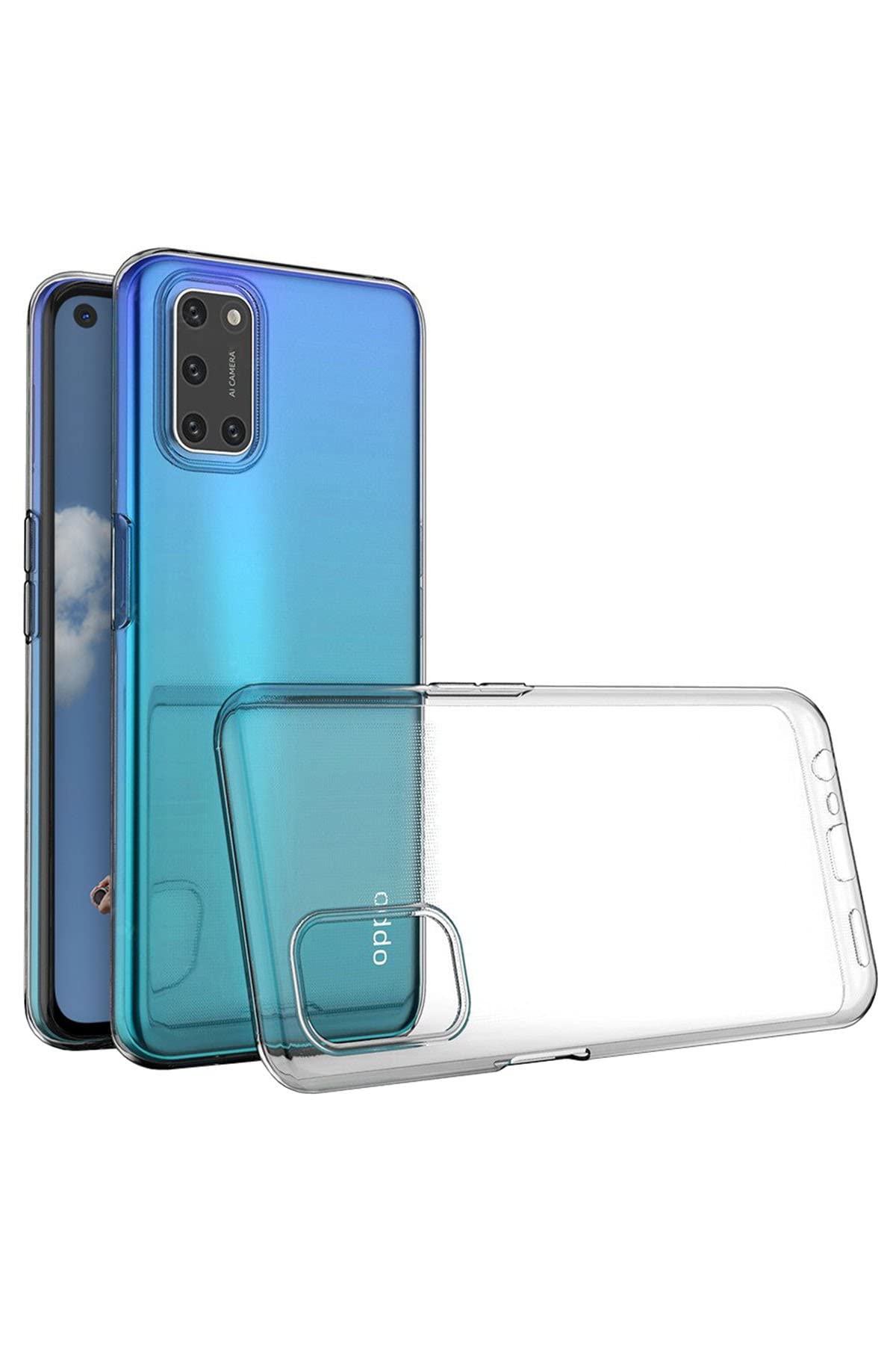 Nevarium Oppo A72 Kılıf Şeffaf Silikon Lüx
