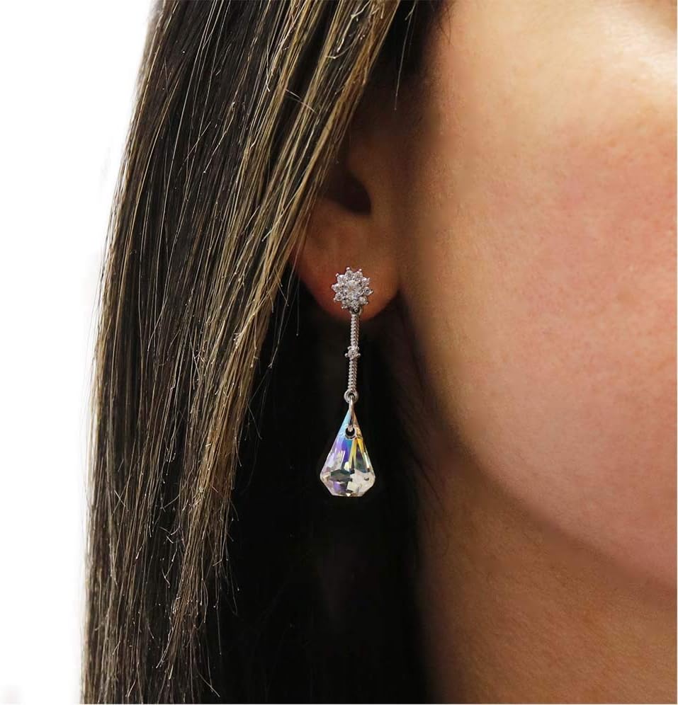 Womens Crystal Earrings, Dangle Earrings, Crystal Stud Earrings, Womens Fashion Earrings, Earrings for women - Image 3