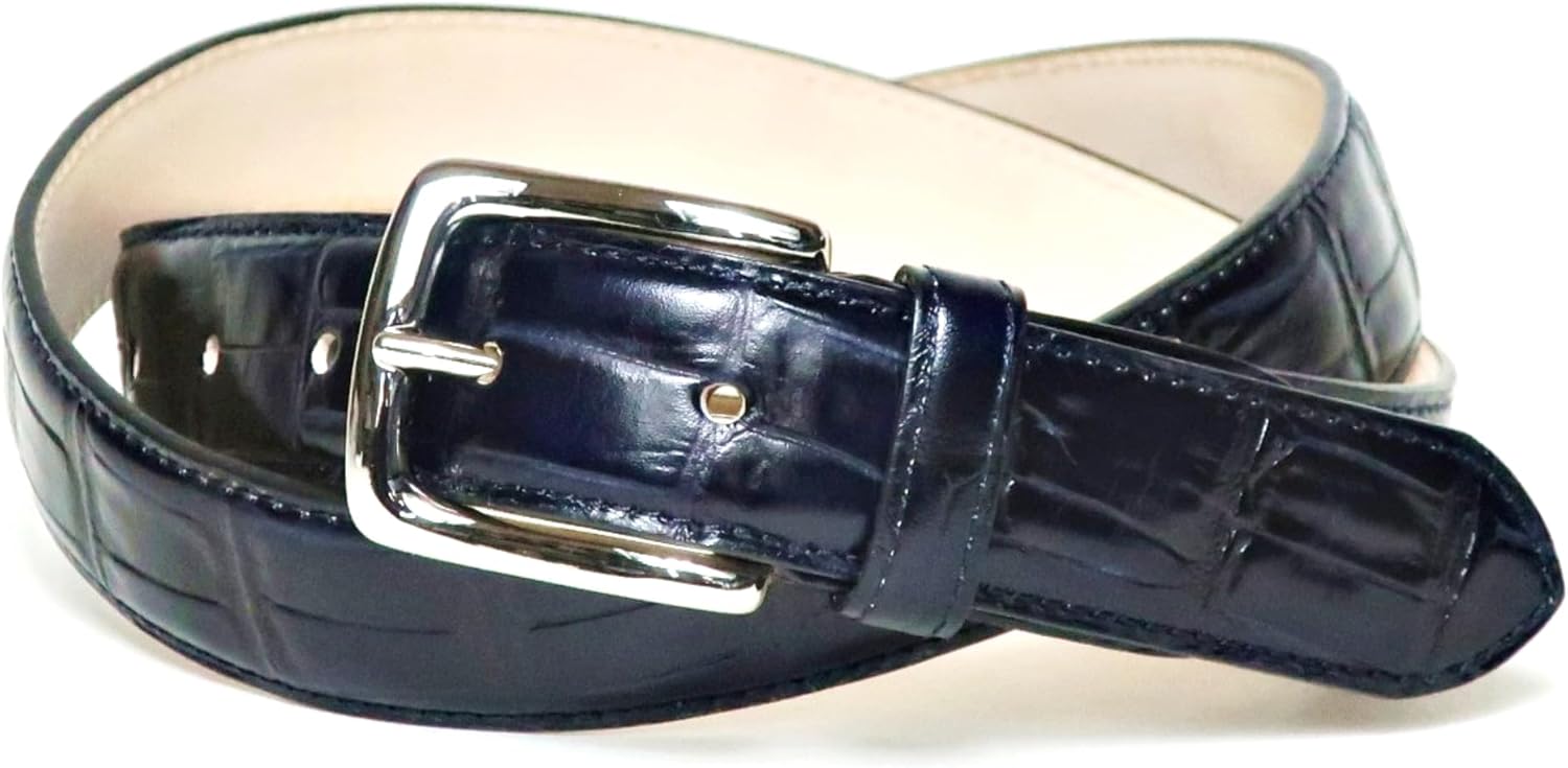 Anderson's レザーメッシュベルト 80 ブラック イタリア製 NEAT