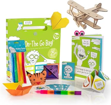 The On The Go Bag, Travelling Games for Kids, Grab and Go Travel Card Games for Car, Airplanes, Ages 4+