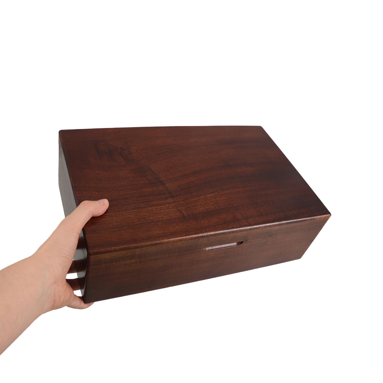 HOMSFOU Holz Teebeutel Aufbewahrungsbox mit 8 Fächern Rechteckiges Design Platzsparend und Schnell Zugänglich für Zuhause und Kaffee Station im Vintage Stil Wiederverwendbar