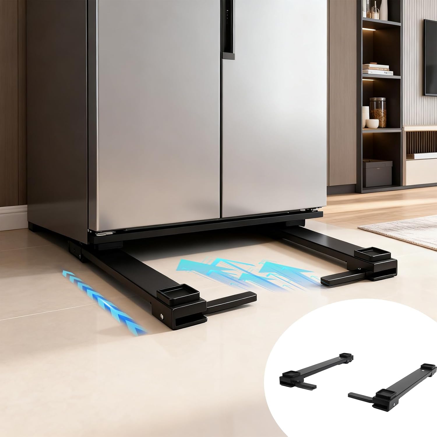 BestYiJo Heavy Duty Appliance Rollers – Extendable & Liftable Moving Base for moving washing machines, dryers, refrigerators, and furniture