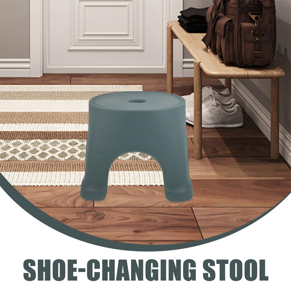 FOMIYES Rutschfester Kunststoff Fußtritt mit Kompaktem Design Stabiler Badezimmertritthocker für Erwachsene und Umweltfreundlicher Toilettenhocker
