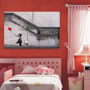 Wall Clock Flying Balloon カリモク BANKSY Wall Clock Flying