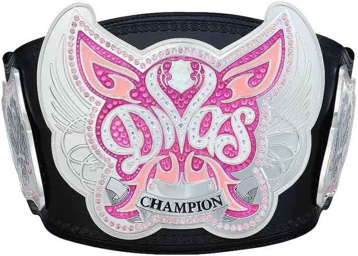 Divas Women Wrestling Championship Title Belt Replica White - Adult Size - 2mm - 52 Inches Length (Black)