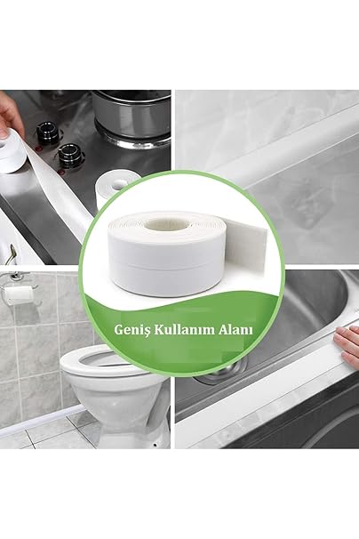 Luti Concept Sızdırmazlık Lavabo Bandı Banyo Mutfak Lavabo Küvet Duş Teknesi Pencere Su Geçirmez Kenar Bandı 3.2 Metre