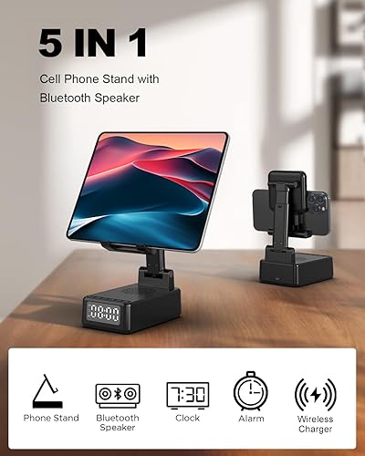 Miniatura 3 de Regalos de cumpleaños para hombres y mujeres, soporte para teléfono celular con altavoz Bluetooth inalámbrico, soporte para cargador de teléfono