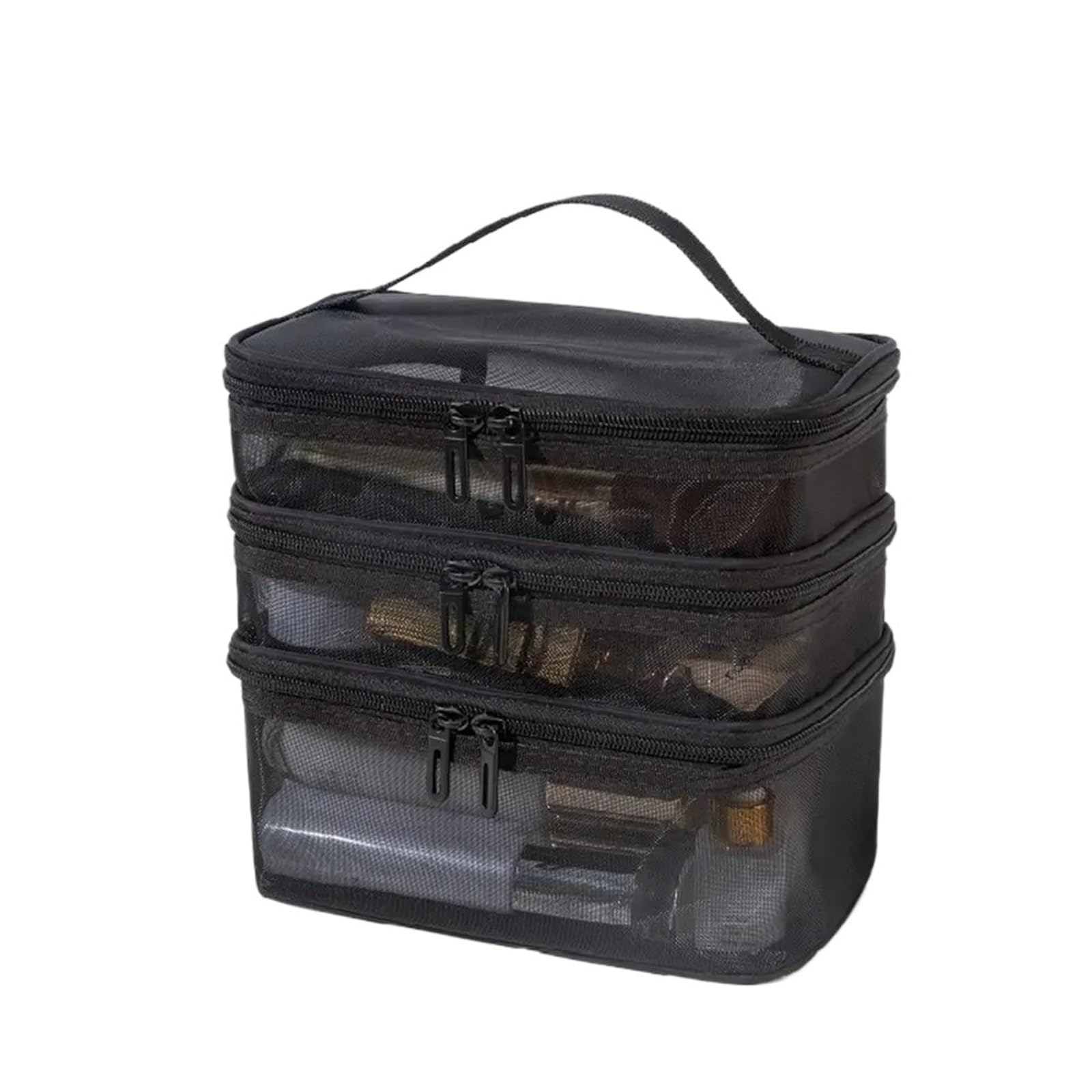 Borsa Cosmetica Da Viaggio In Rete Trasparente Donna 3 Pezzi Per Viaggi