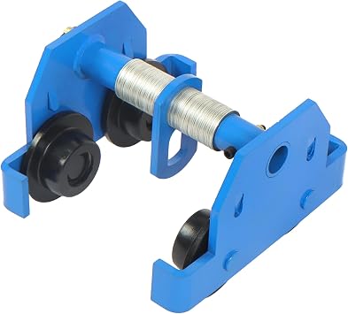 kimllier Beam Trolley Dual Wheels 2 Ton/4400lbs Capacity 2.56 7.09In Adjustable Flange Width Alloy Steel for Curved/Straight I-Beam Heavy-Duty Steel Hand-Pull Crane Trolley