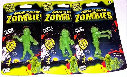 Brain Dead Zombies (Set of 3) - Grow a Zombie Add Water - Glow in the Dark