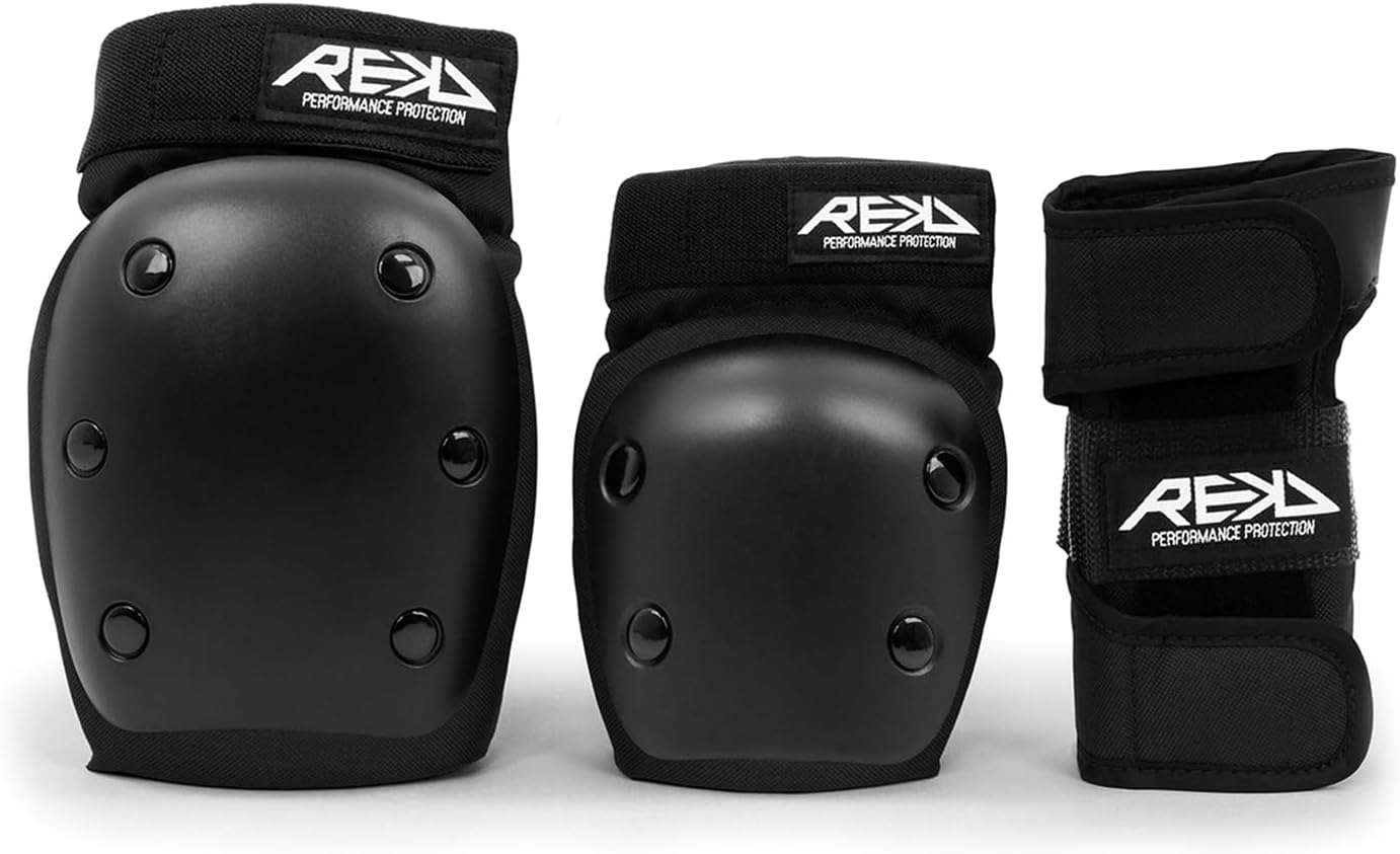 REKD Heavy Duty Triple Pad Set, Complete Protection Pack, Fully Certified for All Action Sports