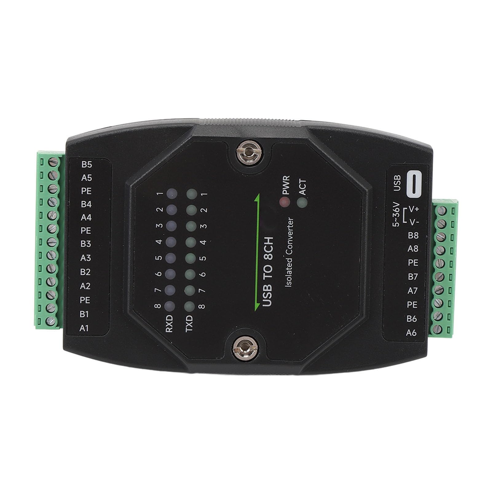 USB - C to 8 - Channel Isolated RS485 Converter, USB to RS485 Adapter with 1200bps–921600bps Speed, 5–1200m Range, for Industrial Automation, PLC, and SCADA Systems
