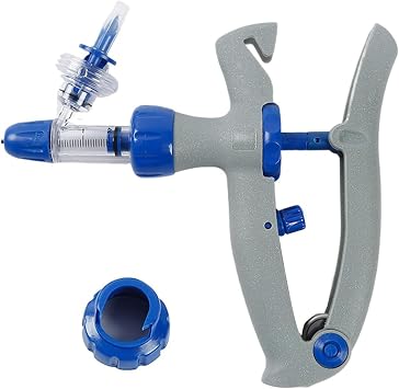 Automatic Cattle Syringe Gun, Continuous Adjustable Veterinary Syringe with Bottle Insertion for Goat Livestock Vaccination, Heavy-DutyA,5ML
