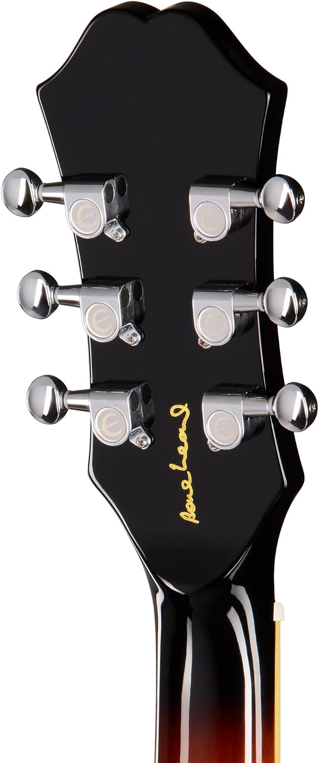 Epiphone Inspired By Gibson Bonehead Riviera Lefty, Dark Tobacco Burst with Case