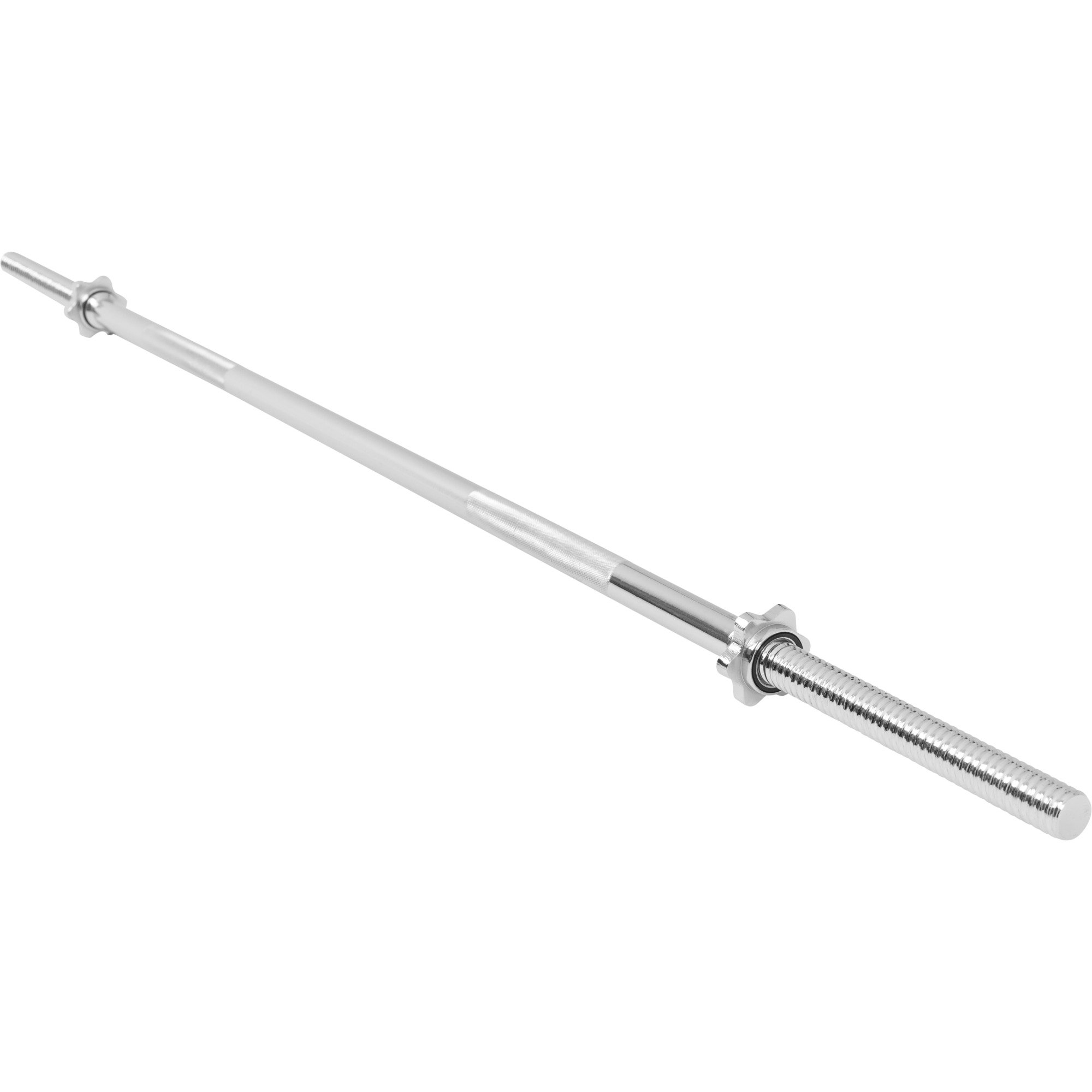 GORILLA SPORTS® - Barra de pesas cromada con collarines de bloqueo Spinlock Star (170cm)