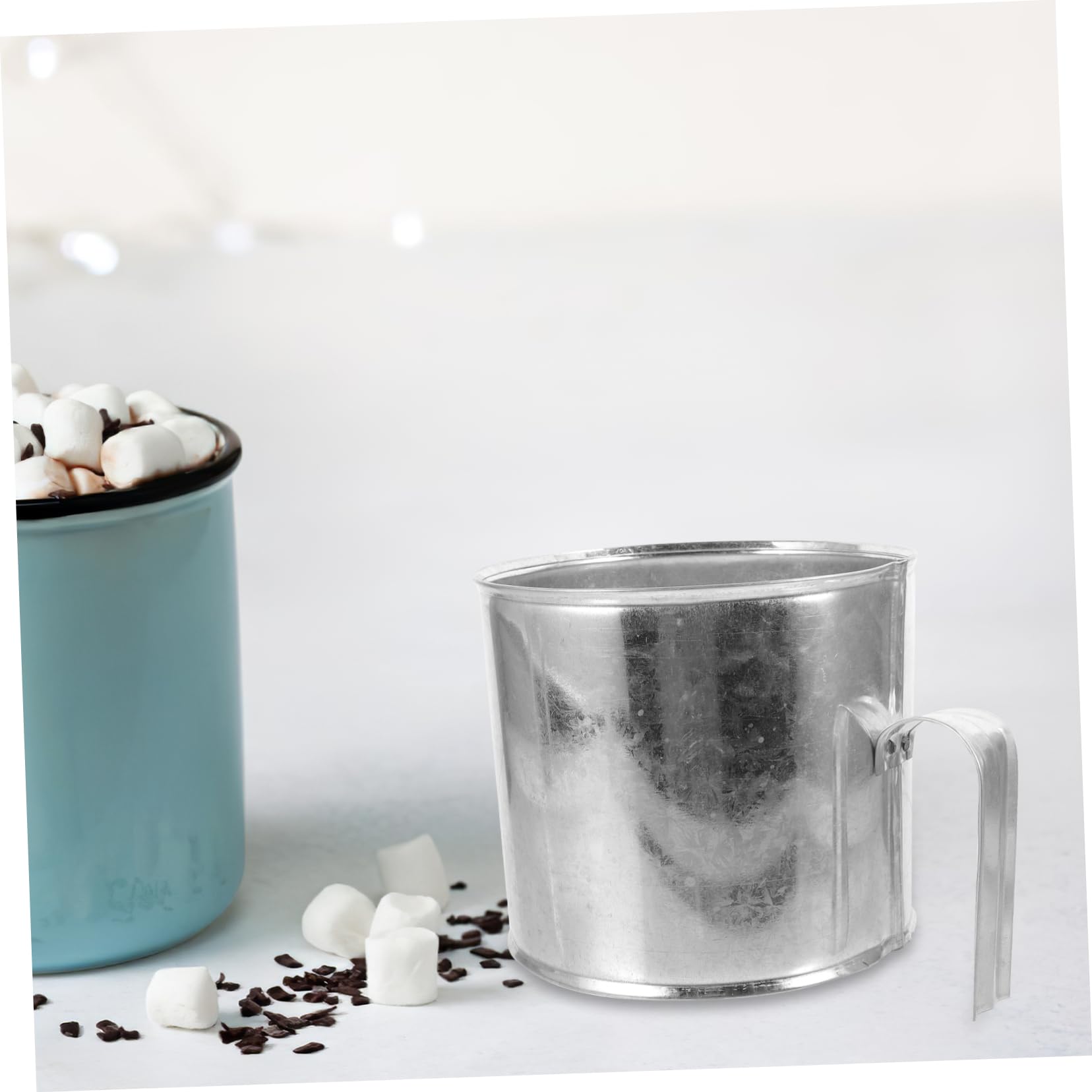 KICHOUSE Cotton Candy Packing Bucket Metal Candy Cotton Bag Ring Bulk Pink Supplies for Dessert Store