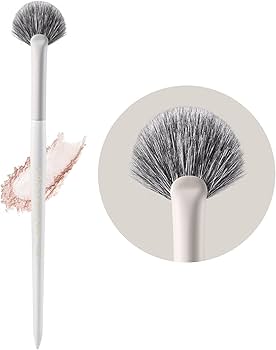Amazon.co.jp: ROWNYEON ハイライトブラシ 扇形 メイクブラシ