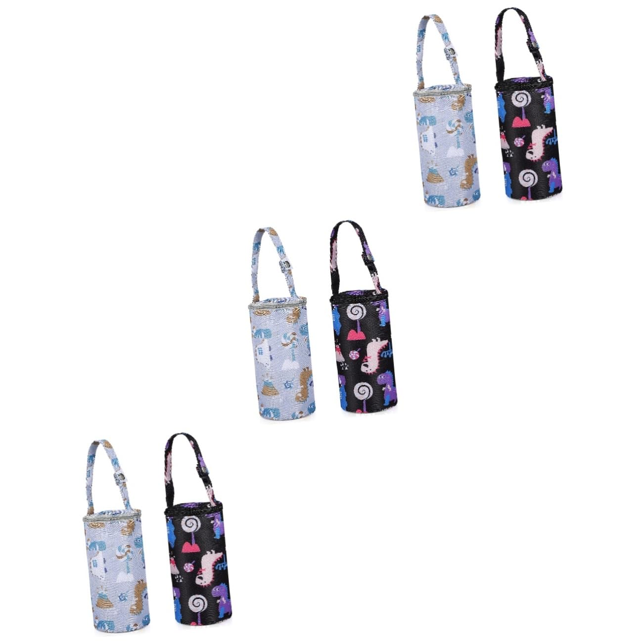 Toyvian 6piezas Bolsa Térmica para Biberones Diseño De Caricaturas Bolsas Aislantes para Mantener Leche Caliente para Carritos y Mochilas