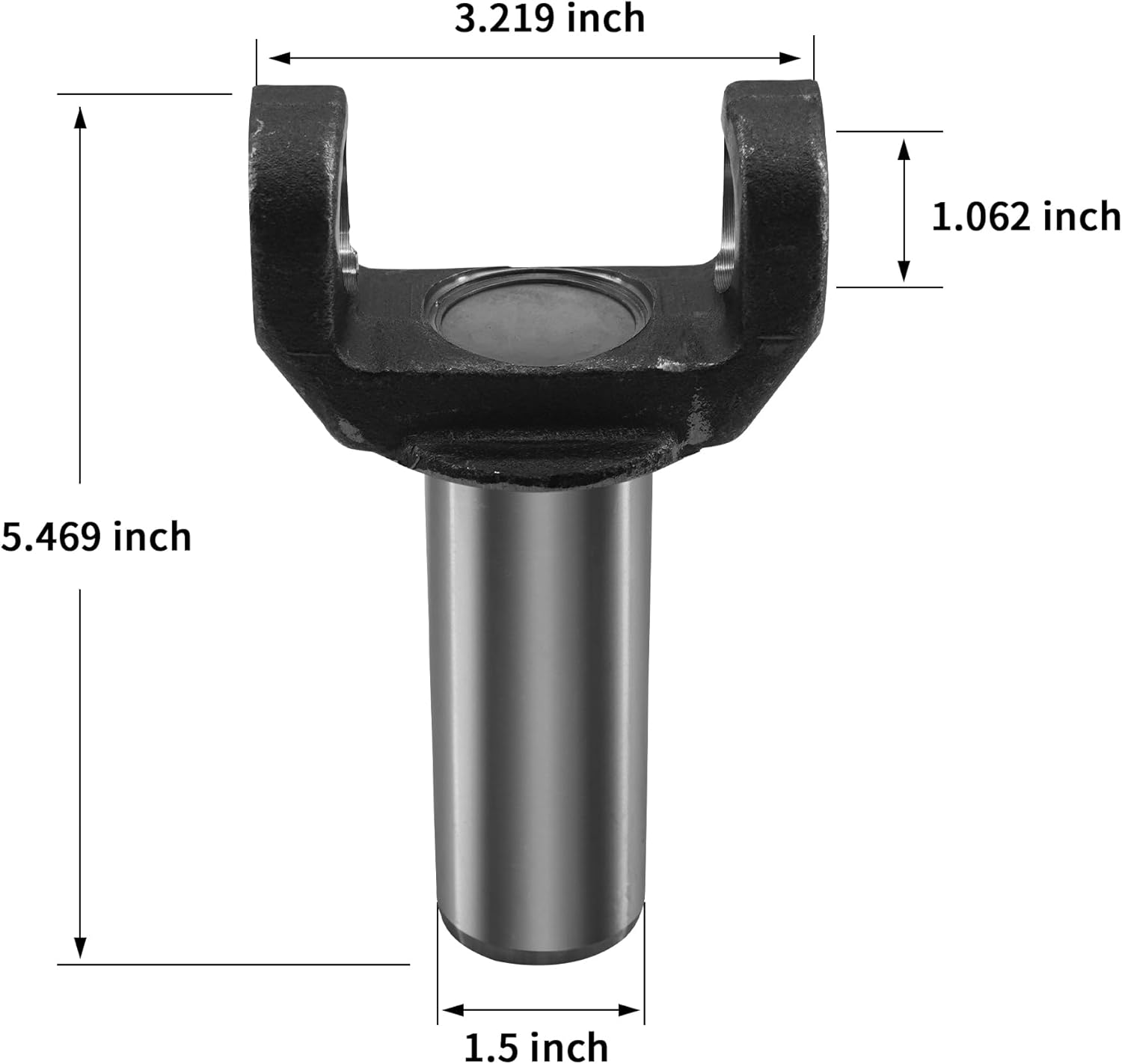 2-3-6081X Transmission Slip Yoke with 5-153X U-Joint Kit, Compatible with GM Turbo 350 TH350 700R4, 1310 Series 26/27 Spline Slip Yoke