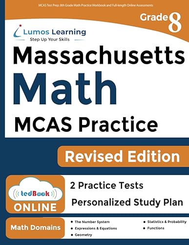 MCAS Test Prep: 8th Grade Math Practice Workbook and Full-length Online Assessments: Next Generation Massachusetts Comprehensive Assessment System Study Guide