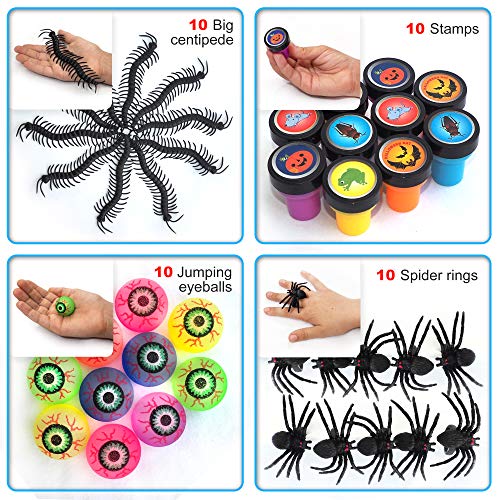 S Swirlline Halloween Party Favors 100 Pcs - Trinkets Kids - Carnival Prizes Toys Bulk - Pinata Filler Toy Assortment - Halloween Treats - Classroom Treasure Chest Boys Girls (100 Pack Halloween) #TOP1