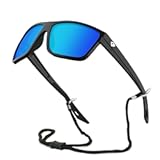 TOREGE Mens Women Sunglasses Polarized Sports UV Protection Wraparound Lightweight Sunglasses for Fishing Golfing NAUTILUS