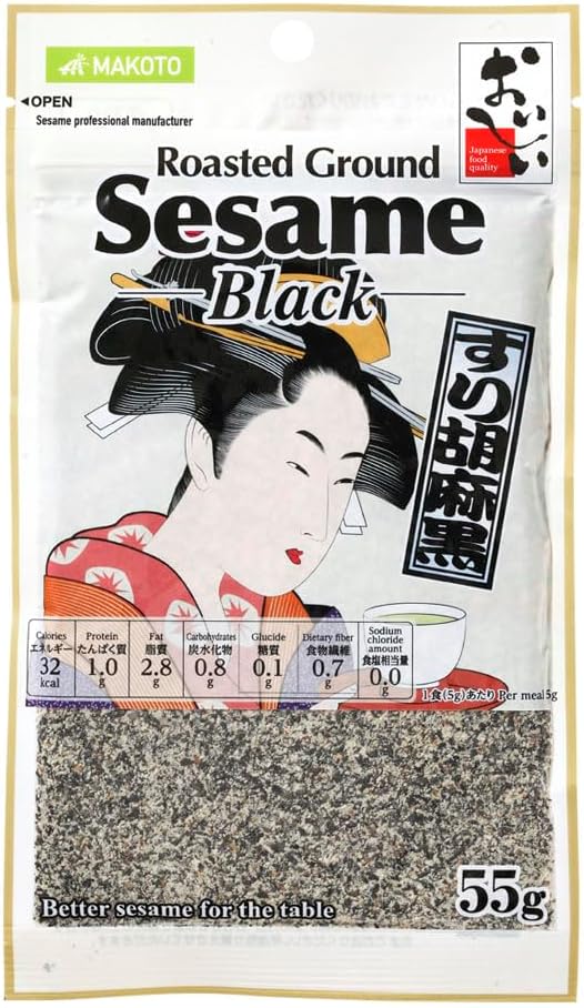 100% Ground Black Sesame - Japan Quality 55g 1.9oz